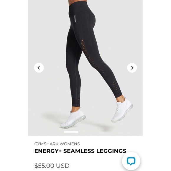 Gymshark Black Energy+ Seamless Leggings - Picture 2 of 5